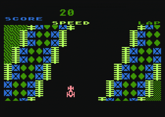 Reckless Racer Screenshot 1 (Atari 400/800/600XL/800XL/130XE)