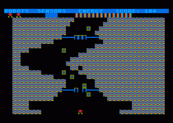 Robot Raid Screenshot 1 (Atari 400/800/600XL/800XL/130XE)