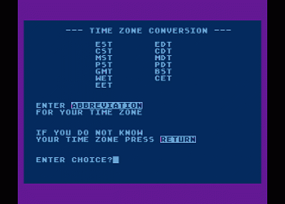 Astrology Screenshot 5 (Atari 400/800/600XL/800XL/130XE)