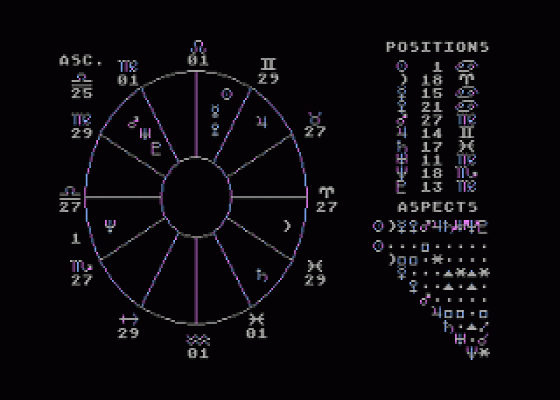 Astrology Screenshot 6 (Atari 400/800/600XL/800XL/130XE)