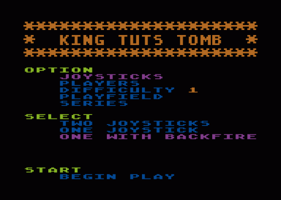 King Tut's Tomb Screenshot 5 (Atari 400/800/600XL/800XL/130XE)