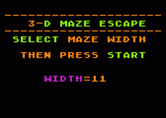 3-D Maze