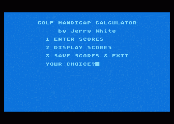 Golf Handicap Calculator