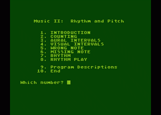 Music II: Rhythm and Pitch