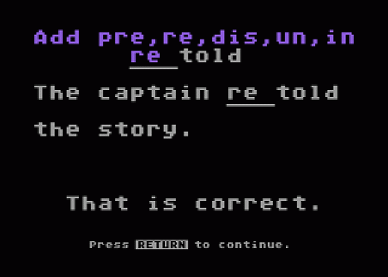 Prefixes Screenshot 7 (Atari 400/800/600XL/800XL/130XE)