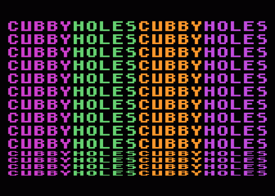 Cubbyholes