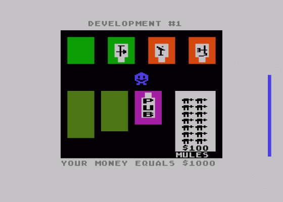 M. U. L. E. Screenshot 5 (Atari 400/800/600XL/800XL/130XE)