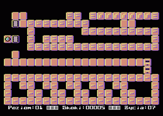 Jumping Jack Screenshot 1 (Atari 400/800/600XL/800XL/130XE)