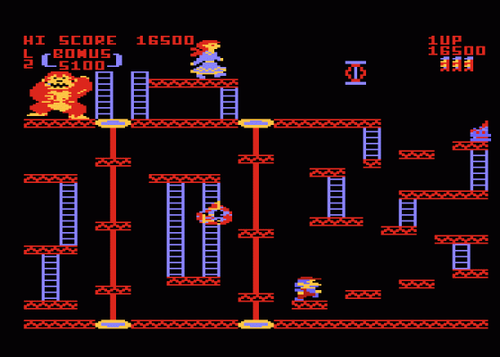 Donkey Kong Screenshot 8 (Atari 400/800/600XL/800XL/130XE)