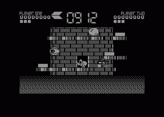 Tower Toppler Screenshot 1 (Atari 400/800/600XL/800XL/130XE)