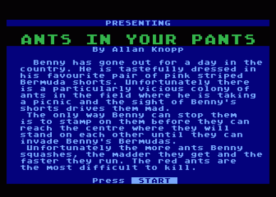 Ants in Your Pants