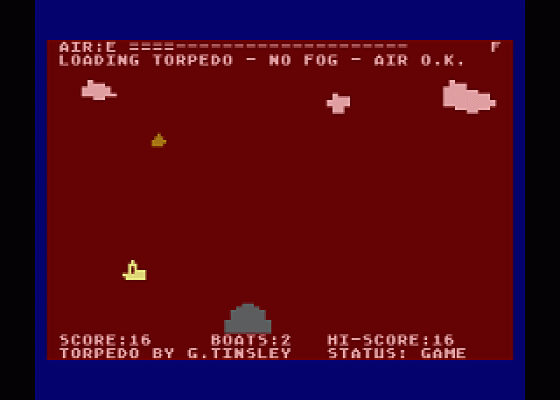 Torpedo Screenshot 6 (Atari 400/800/600XL/800XL/130XE)