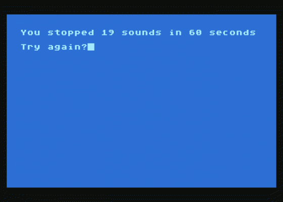 Stop the Sounds Screenshot 1 (Atari 400/800/600XL/800XL/130XE)