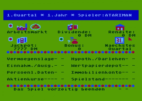 Karriere Screenshot 6 (Atari 400/800/600XL/800XL/130XE)