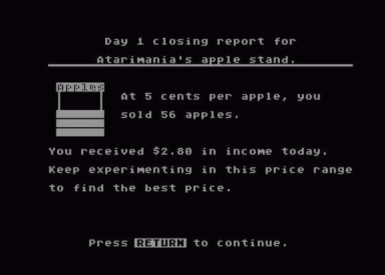 The Market Place Screenshot 5 (Atari 400/800/600XL/800XL/130XE)