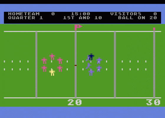 RealSports Football Screenshot 1 (Atari 400/800/600XL/800XL/130XE)