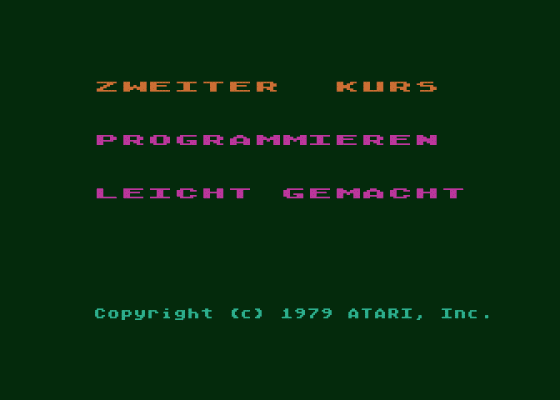 Programmieren Leicht Gemacht Screenshot 10 (Atari 400/800/600XL/800XL/130XE)