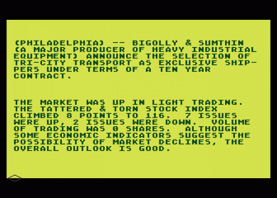 Computer Stocks And Bonds Screenshot 6 (Atari 400/800/600XL/800XL/130XE)