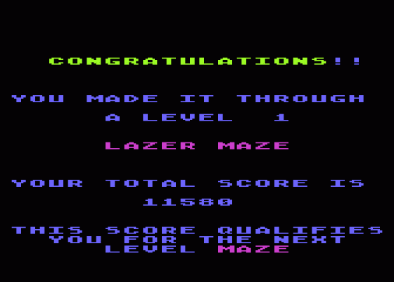 Lazer Maze Screenshot 5 (Atari 400/800/600XL/800XL/130XE)