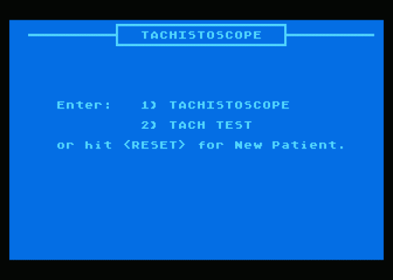 Computerized Perceptual Therapy - Tachistoscope