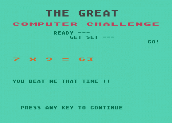 Math Facts Games I Screenshot 6 (Atari 400/800/600XL/800XL/130XE)