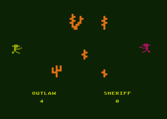 Outlaw Screenshot 1 (Atari 400/800/600XL/800XL/130XE)