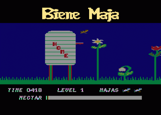 Biene Maja Screenshot 1 (Atari 400/800/600XL/800XL/130XE)