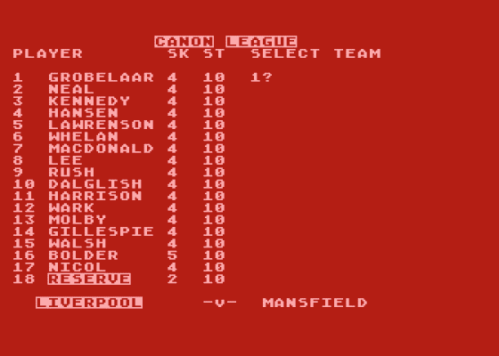 Liverpool Screenshot 5 (Atari 400/800/600XL/800XL/130XE)