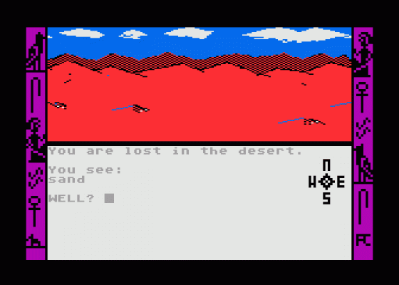 The Sands of Egypt Screenshot 1 (Atari 400/800/600XL/800XL/130XE)