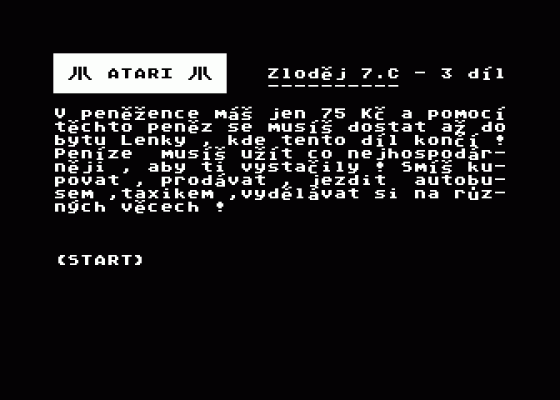 Zlodej Screenshot 7 (Atari 400/800/600XL/800XL/130XE)