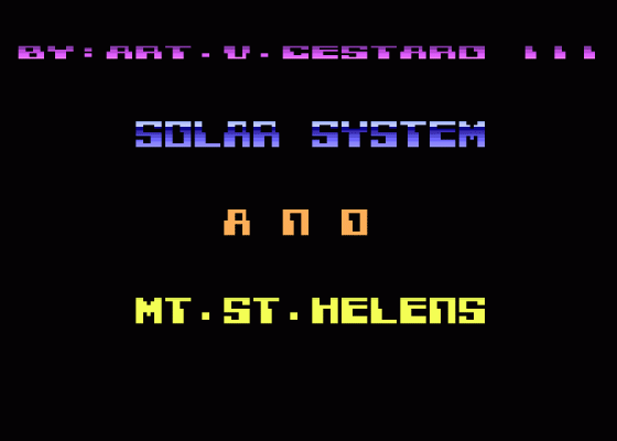 The Solar System/Mount Saint Helens