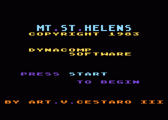 The Solar System/Mount Saint Helens Screenshot 6 (Atari 400/800/600XL/800XL/130XE)