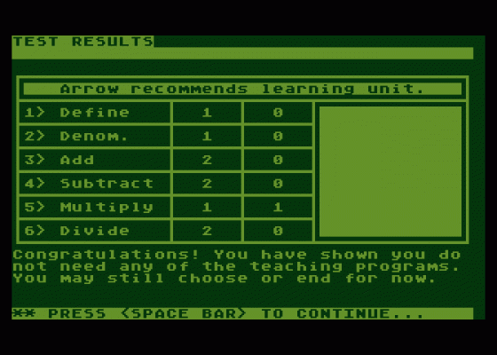 Compu-Math Fractions Screenshot 5 (Atari 400/800/600XL/800XL/130XE)