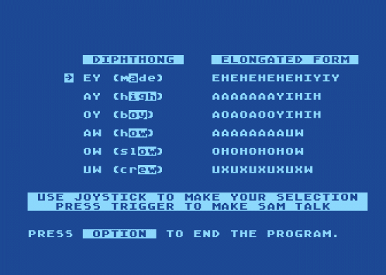 Tricky Tutorial No. 12 - The SAM Tutorial Screenshot 5 (Atari 400/800/600XL/800XL/130XE)