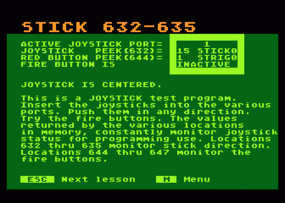 Tricky Tutorial No. 11 - Memory Map Tutorial Screenshot 6 (Atari 400/800/600XL/800XL/130XE)