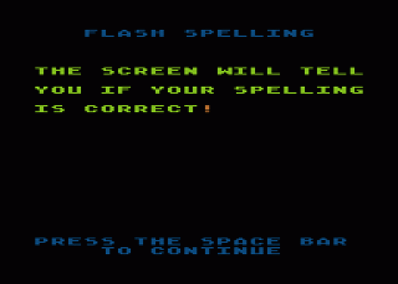 Scrambled Letters/Flash Spelling Screenshot 5 (Atari 400/800/600XL/800XL/130XE)