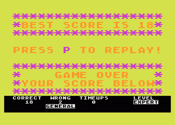 Marathon/Maths for Fun Screenshot 9 (Atari 400/800/600XL/800XL/130XE)