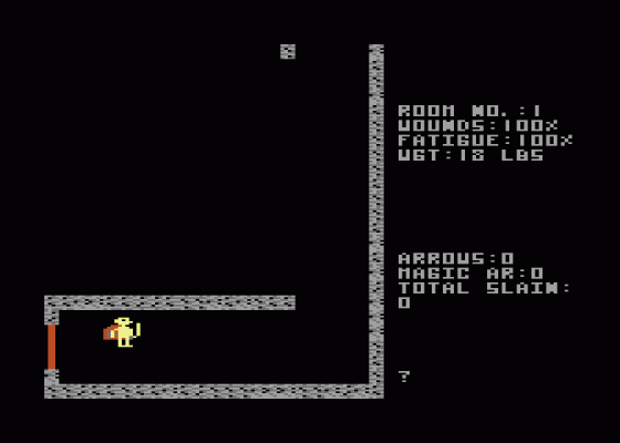 Dunjonquest: Temple of Apshai Screenshot 5 (Atari 400/800/600XL/800XL/130XE)