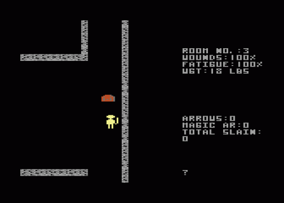 Dunjonquest: Temple of Apshai Screenshot 6 (Atari 400/800/600XL/800XL/130XE)