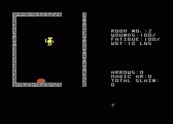 Dunjonquest: Temple of Apshai Screenshot 7 (Atari 400/800/600XL/800XL/130XE)