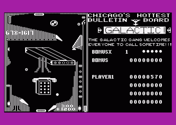 Galactic! Screenshot 1 (Atari 400/800/600XL/800XL/130XE)