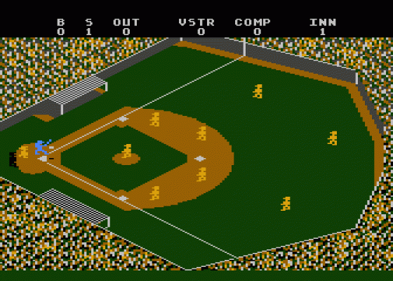 Star League Baseball Screenshot 1 (Atari 400/800/600XL/800XL/130XE)