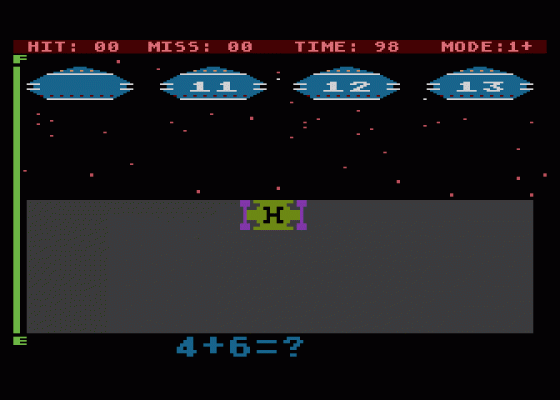 Math Encounter Screenshot 1 (Atari 400/800/600XL/800XL/130XE)