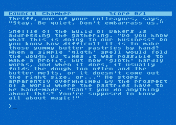Spellbreaker Screenshot 1 (Atari 400/800/600XL/800XL/130XE)