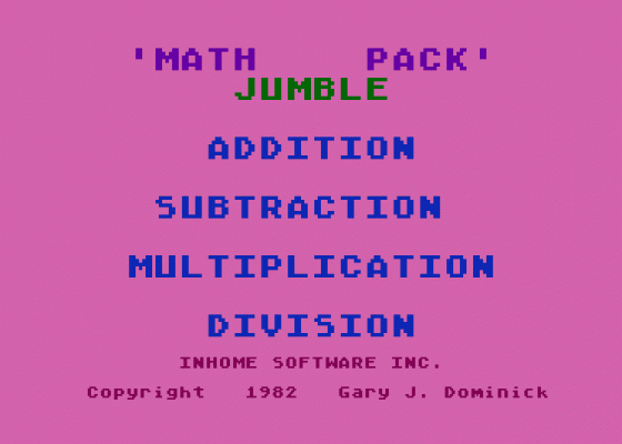 Math Pack Screenshot 5 (Atari 400/800/600XL/800XL/130XE)