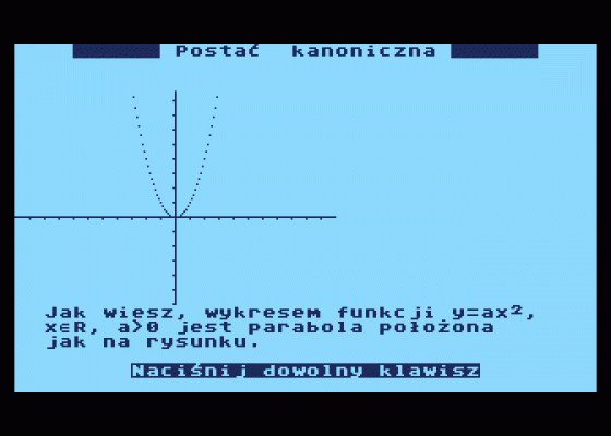 Funkcja Kwadratowa Screenshot 5 (Atari 400/800/600XL/800XL/130XE)