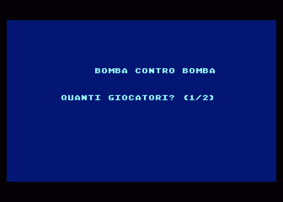 Bomba contro Bomba Screenshot 1 (Atari 400/800/600XL/800XL/130XE)