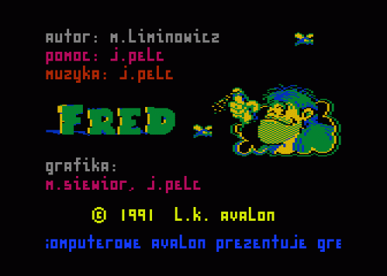 Misja/Fred Screenshot 6 (Atari 400/800/600XL/800XL/130XE)