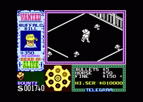 Gunfright Screenshot 5 (Atari 400/800/600XL/800XL/130XE)