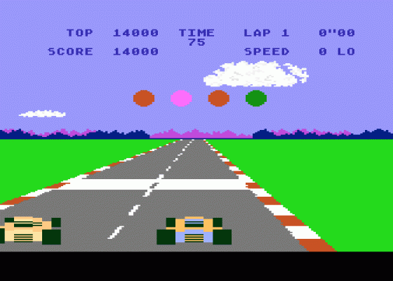 Pole Position Screenshot 5 (Atari 400/800/600XL/800XL/130XE)